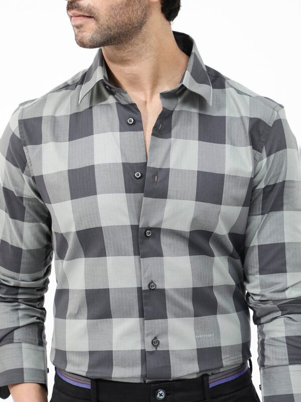 Men Amos Regular Fit Classic Buffalo Checked Shirt - Image 2