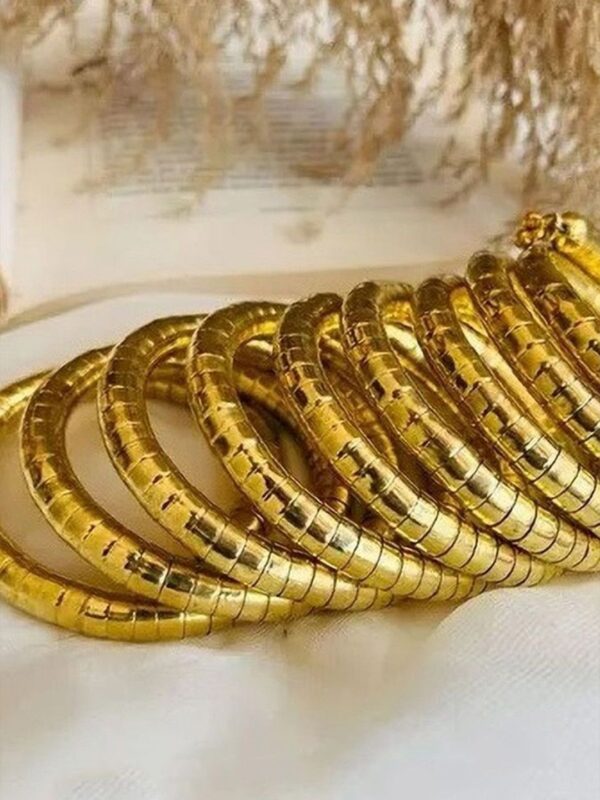 German Silver Oxidised Spiral Bangle