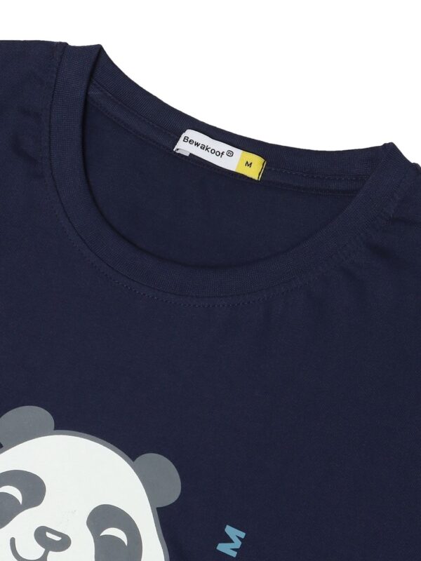 Men Blue Printed T-shirt - Image 3