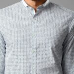 White Printed Slim Fit Sustainable Formal Shirt