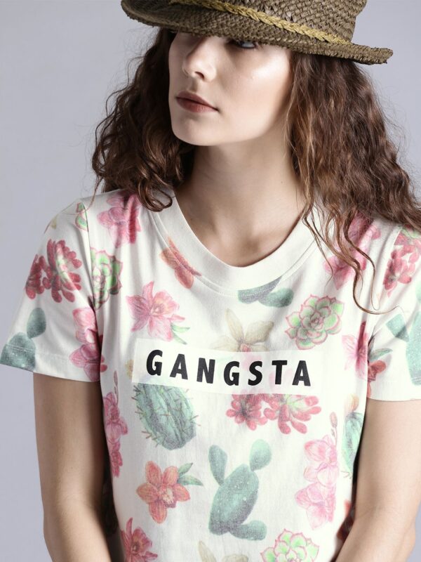 Women Floral Relaxed Printed T-shirt - Image 3