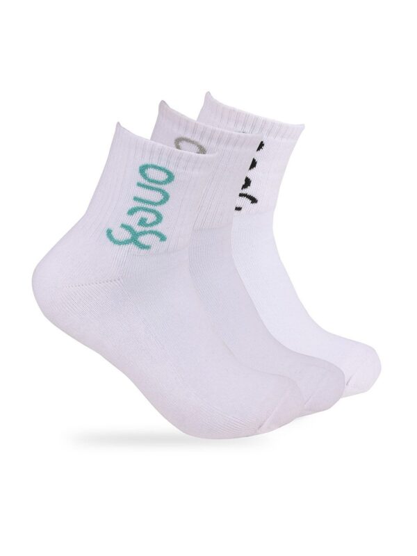 One8 Men Pack Of 3 Above Ankle-Length Semi-Cushioned Cotton Socks - Image 2