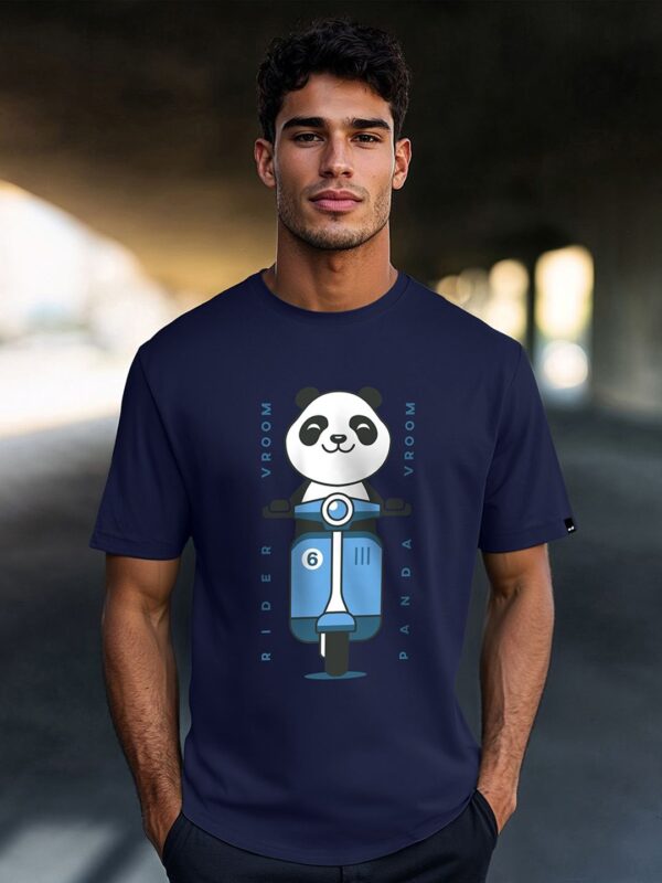 Men Blue Printed T-shirt - Image 2