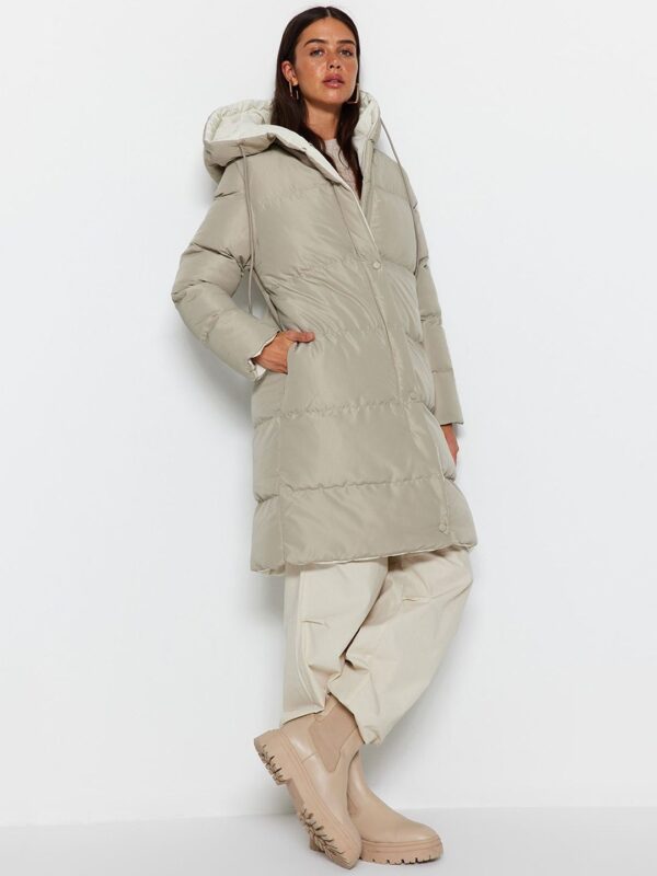 Trendyol Hooded Longline Puffer Jacket - Image 3