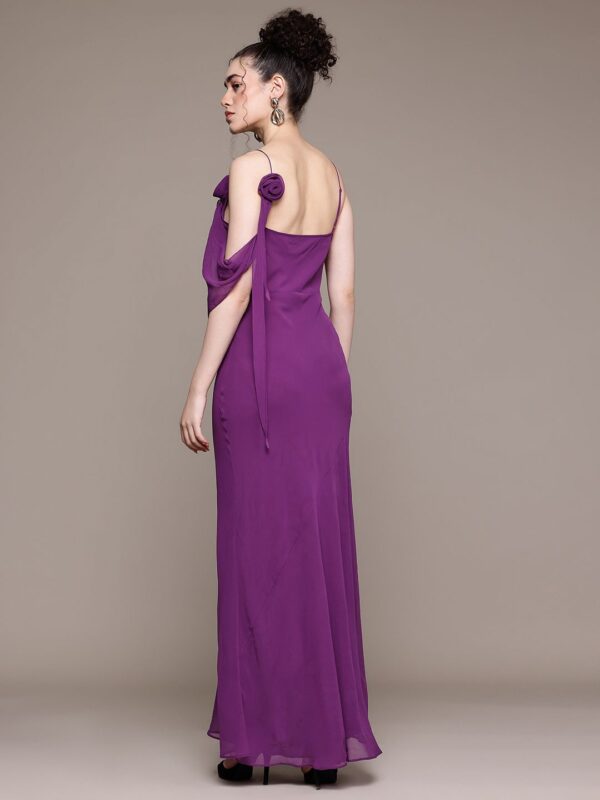 Shoulder Straps Flower Detail Maxi Dress - Image 2
