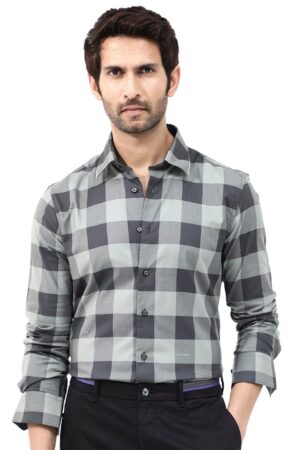 Men Amos Regular Fit Classic Buffalo Checked Shirt