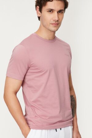 Round Neck Short Sleeves Cotton Lounge Tshirts