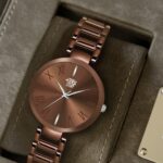 Women Brown Dial & Brown Bracelet Style Straps Analogue Watch