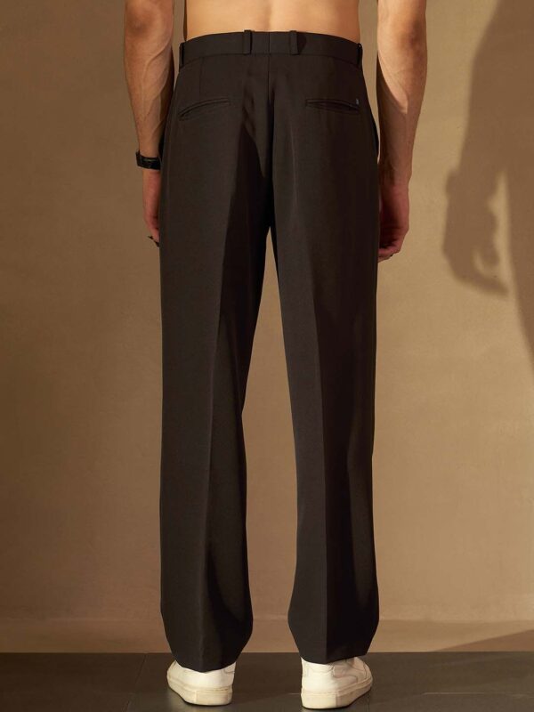 Men Baggy Fit Pleated Trousers - Image 3