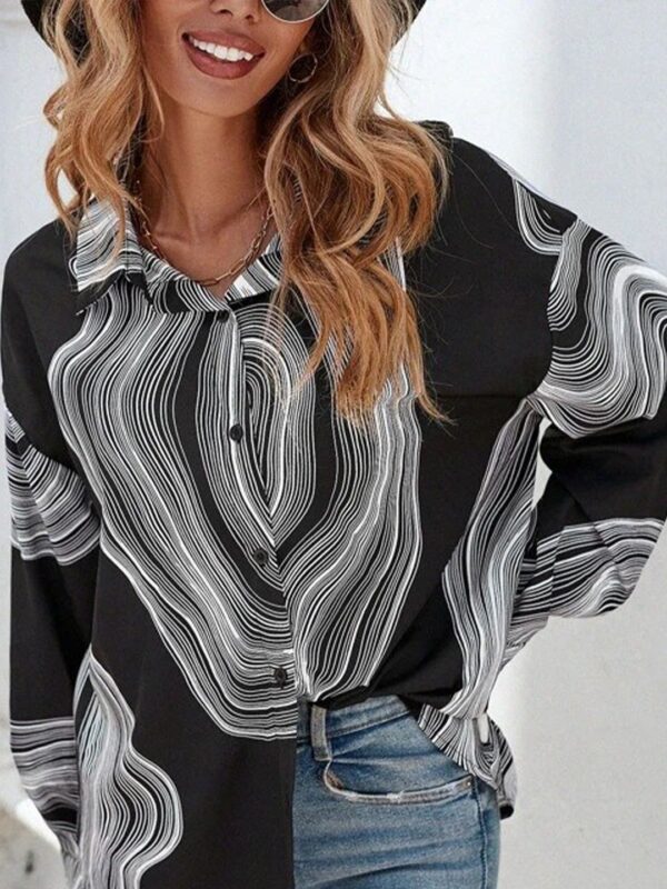 Abstract Printed Relaxed Fit Casual Shirt - Image 2