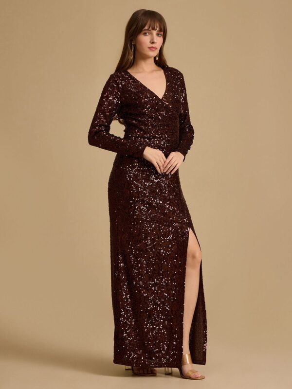 Kazo Embellished Bodycon Maxi Dress