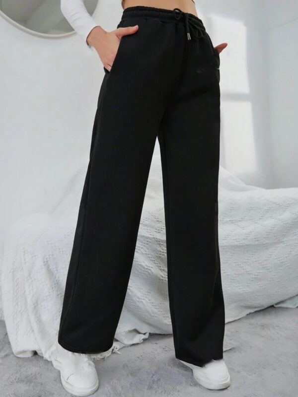 ADDICTED ATTIRE Women Solid Bell Bottoms Loose Fit Joggers - Image 2