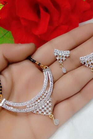 Sangria Stone-Studded & Beaded Mangalsutra