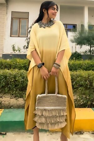 Women Tie and Dye Dyed Kaftan Kurta