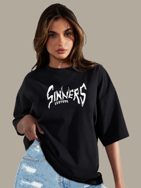 Women Graphic Printed Round Neck Cotton Oversized T-Shirt