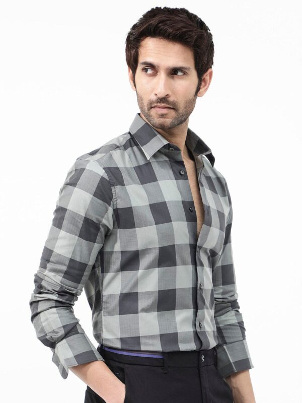 Men Amos Regular Fit Classic Buffalo Checked Shirt - Image 3