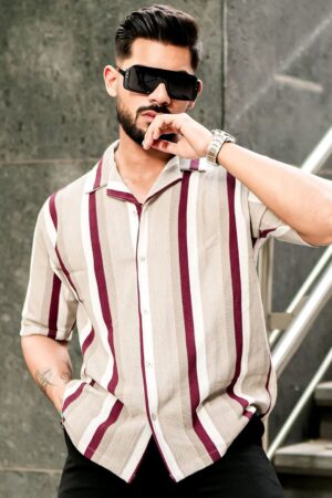 Comfort Striped Oversized Casual Shirt