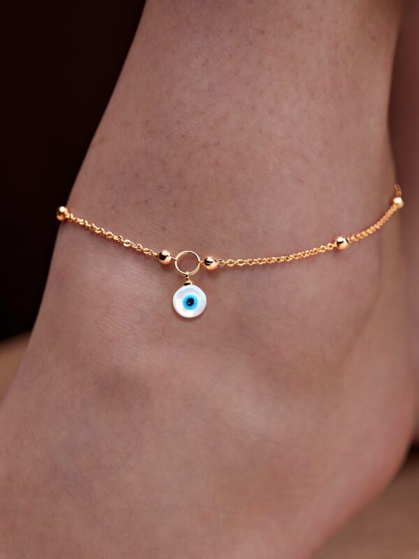 MINUTIAE Gold-Plated Crystals Anklet - Image 3