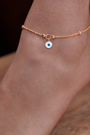 MINUTIAE Gold-Plated Crystals Anklet