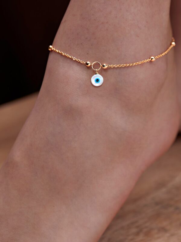 MINUTIAE Gold-Plated Crystals Anklet