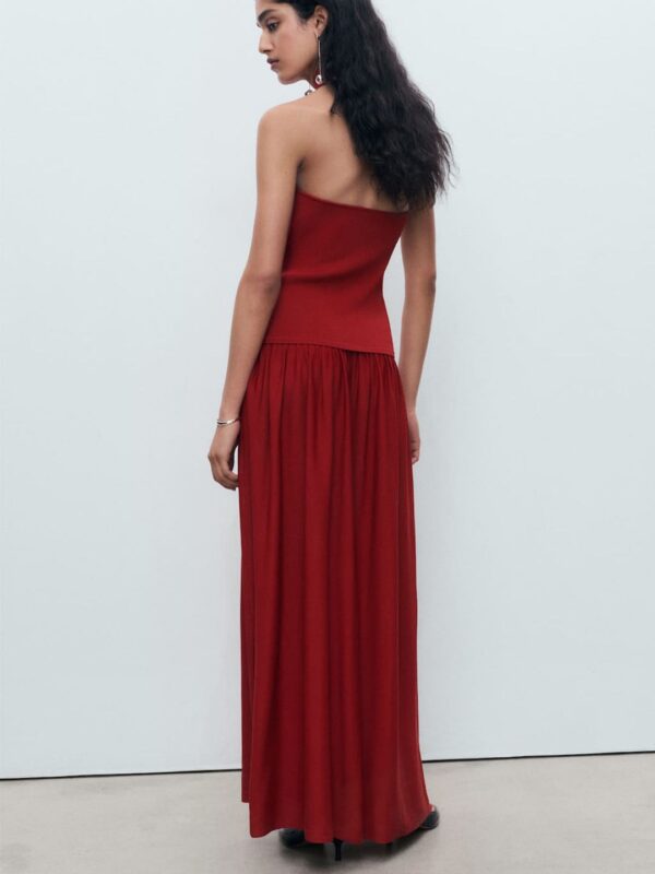 MANGO Backless Halter Neck Maxi Dress - Image 3