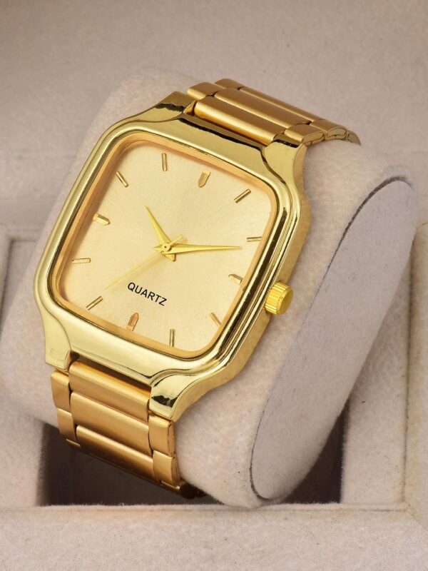SWADESI STUFF Men Dial & Bracelet Style Straps Analogue Watch SDSSDS 158 GOLD 99 - Image 3