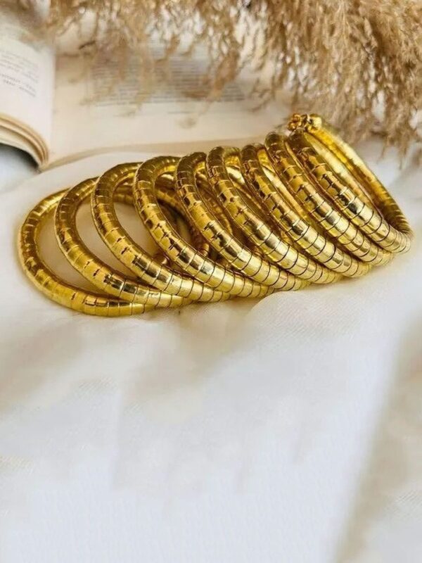 German Silver Oxidised Spiral Bangle - Image 2