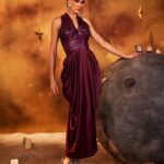 HOUSE OF FETT Embellished Satin Maxi Dress