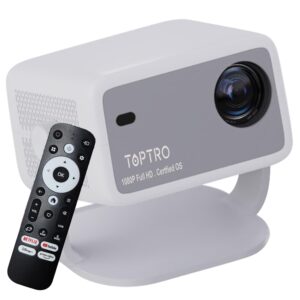Net-Flix Certified TOPTRO Power Projector 4K Ultra HD Support | Android 13 Projector 1080p Native