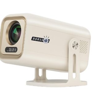 BORSSO Pixel GO PRO Native 1080P Android 13.0, Dual OS, Smart Projector