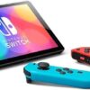 NINTENDO Switch OLED Console with Neon Blue Neon Red Joy Con 64 GB - Image 2