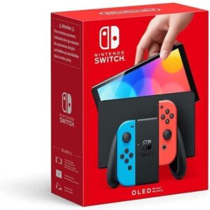 NINTENDO Switch OLED Console with Neon Blue Neon Red Joy Con 64 GB