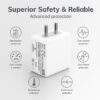 SB 80 W SuperVOOC 7.3 A Wall Charger for Mobile with Detachable Cable  (White, Cable Included) - Image 4