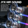 JYX Portable Bluetooth Karaoke Speaker with 2 Wireless Microphones, Powerful Bass, RGB Lights, 3 EQ Modes, 8H Playtime, - Image 3