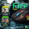 Frontech AeroStrike Wired USB Gaming Mouse with 7 Buttons | Stylish Grip 7200 DPI Wired Ambidextrous Optical Gaming Mouse  (USB 2.0, Black, Red) - Image 3