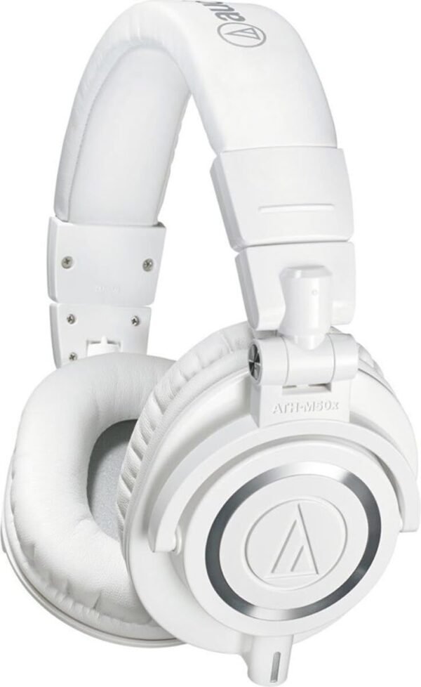 audio-technica ATH-M50XWH Professional Studio Monitor Wired without Mic  (White, On the Ear)