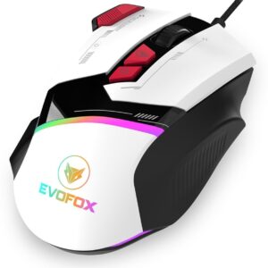 EVOFOX Blaze 12800 DPI Gaming Sensor and 8 Buttons RGB Wired Gaming Mouse  (USB 2.0, Black)