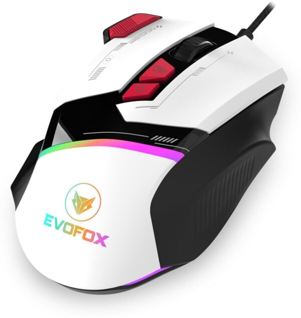 EVOFOX Blaze 12800 DPI Gaming Sensor and 8 Buttons RGB Wired Gaming Mouse  (USB 2.0, Black)