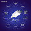 Infinix 10 W Quick Charge 2 A Wall Charger for Mobile with Detachable Cable  (White, Cable Included) - Image 3
