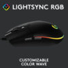 Logitech G102 Light Sync / Adj DPI Upto 8000, 6 Programmable Buttons, RGB Wired Ambidextrous Optical Gaming Mouse - Image 3