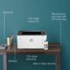 HP Laser 108 w Single Function WiFi Monochrome Laser Printer - Image 2