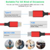 RPMSD Micro USB Cable 2 A 1.2 m 3in1 Multiple USB Data Cable Charging with USB, Type C, Lightning Fast Charging  (Compatible with All Android Devices, All Lightning Devices, White, One Cable) - Image 3