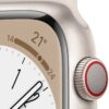 Apple Watch Series 8, 41mm GPS + Cellular ECG app, Temperature sensor, Crash Detection  (Starlight Sport Strap, Regular) - Image 3