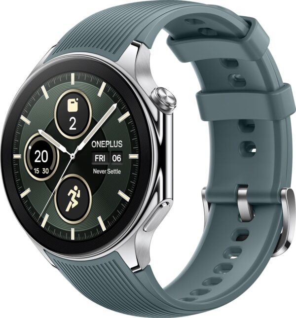 OnePlus Watch 2 with Wear OS 4, Snapdragon W5 Chipset & Up to 100 hours battery Smartwatch  (Radiant Steel Strap, Free Size)