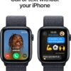 Apple Watch SE 2 GPS 44mm (2nd Gen) Midnight Aluminium with Ink Sport Loop  (Ink Strap, Free Size) - Image 3