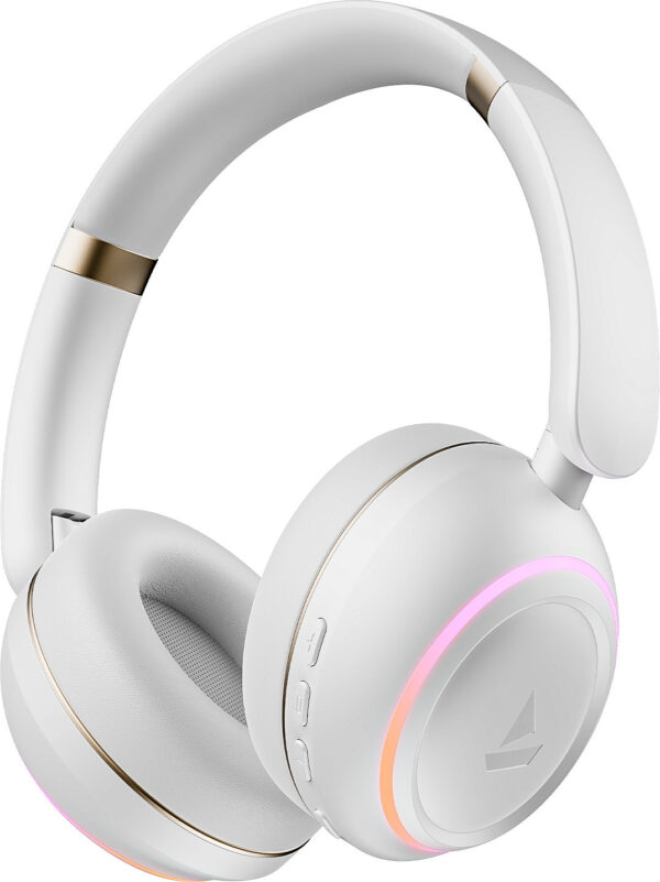 boAt Rockerz 480 w/ Beast Mode, RGB LEDs(6 Light Modes), 60HRS Playback & ENx Tech Bluetooth  (White Sabre, On the Ear)