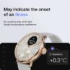 Withings Scanwatch2 Heart Health Monitor, ECG, SPO2, 30 Day Battery Life - 38mm Hybrid Smartwatch  (White-Gold Strap, 38mm) - Image 3