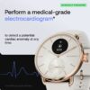 Withings Scanwatch2 Heart Health Monitor, ECG, SPO2, 30 Day Battery Life - 38mm Hybrid Smartwatch  (White-Gold Strap, 38mm) - Image 2