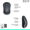 Logitech B175 / Optical Tracking, 12-Months Battery Life, Ambidextrous Wireless Ambidextrous Optical Mouse  (2.4GHz Wireless, Black) - Image 2