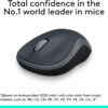 Logitech B175 / Optical Tracking, 12-Months Battery Life, Ambidextrous Wireless Ambidextrous Optical Mouse  (2.4GHz Wireless, Black) - Image 3